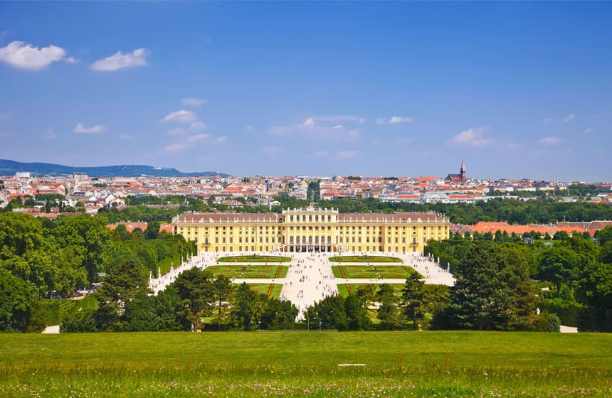 Das Schloss Schönbrunn in Wien