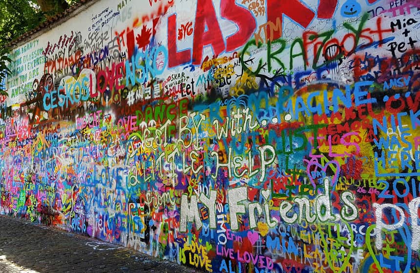 Die John-Lenon-Mauer in Prag