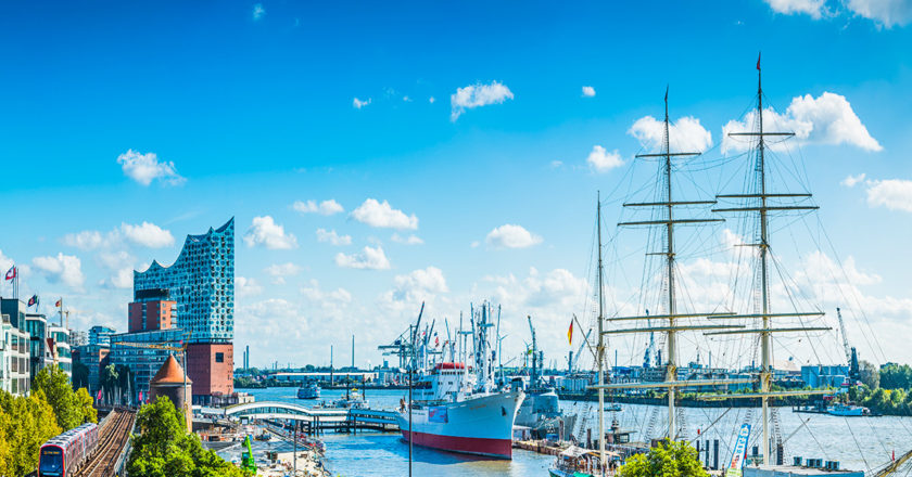 Der Hafen in Hamburg