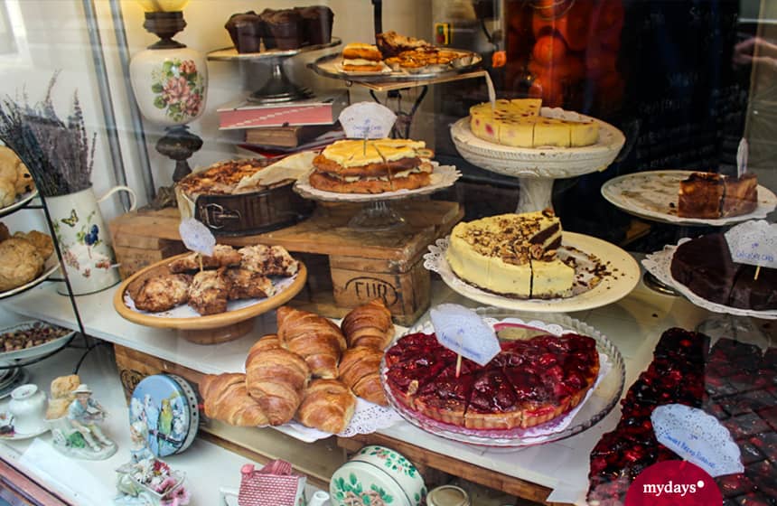 Kuchen in einem Cafe in Amsterdam