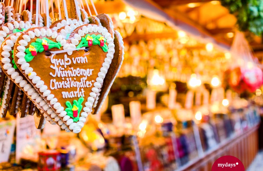 Ein Lebkuchenherz vom Nürnberger Weihnachtsmarkt