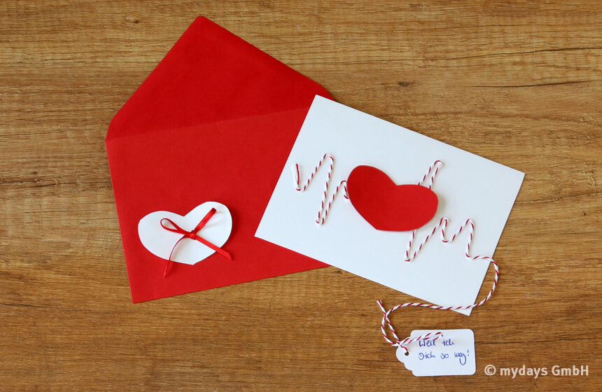 Valentinskarten mit viel Liebe gestalten